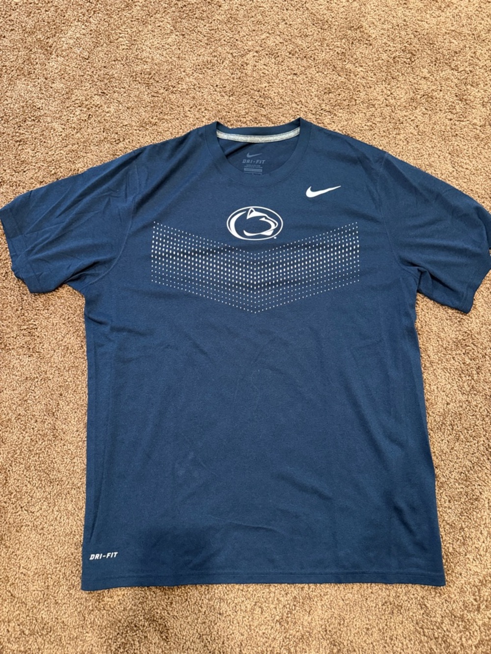 Nike Men’s Navy Penn State Dri-FIT Graphic Short Sleeve Tee
